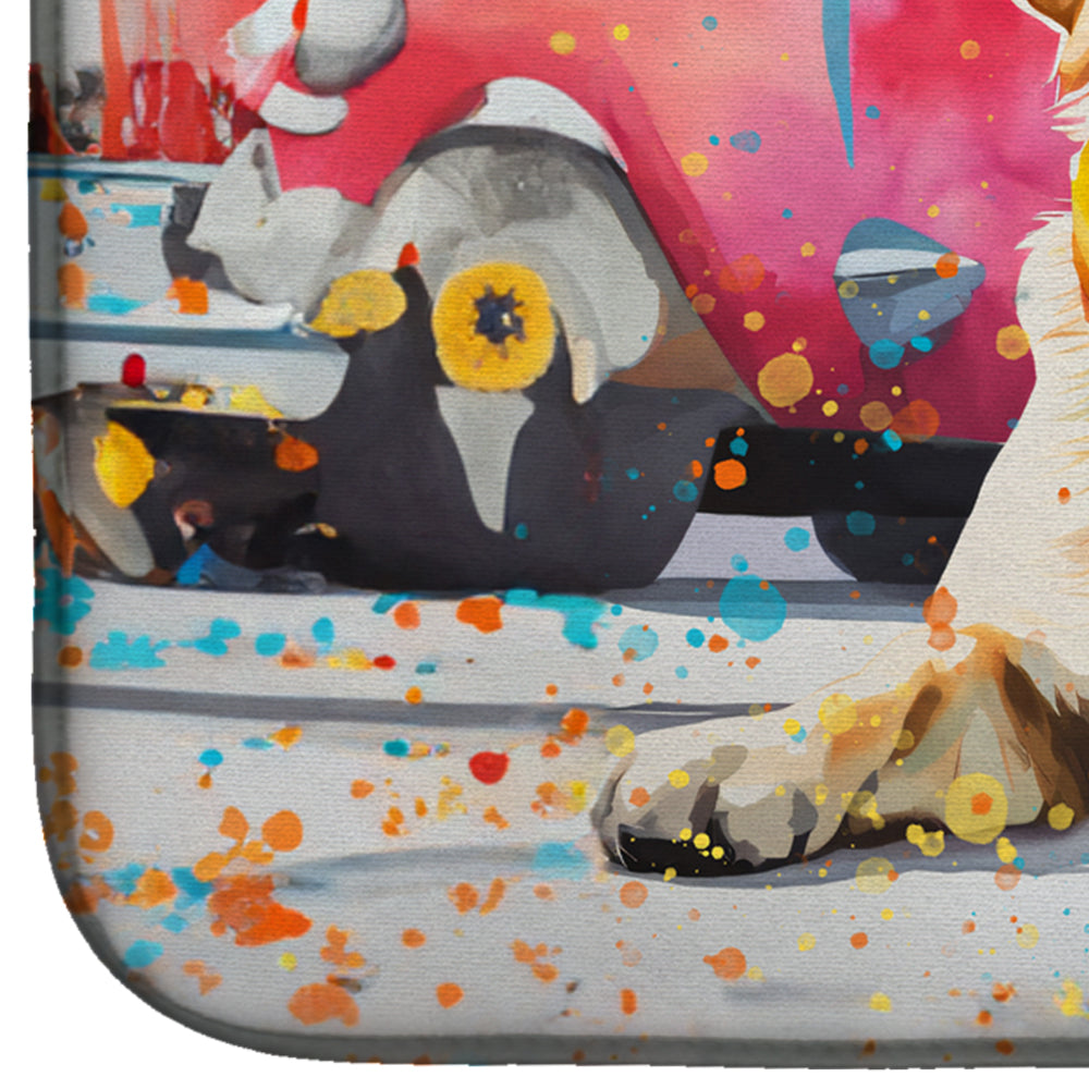 Yellow Labrador Hippie Dawg Dish Drying Mat