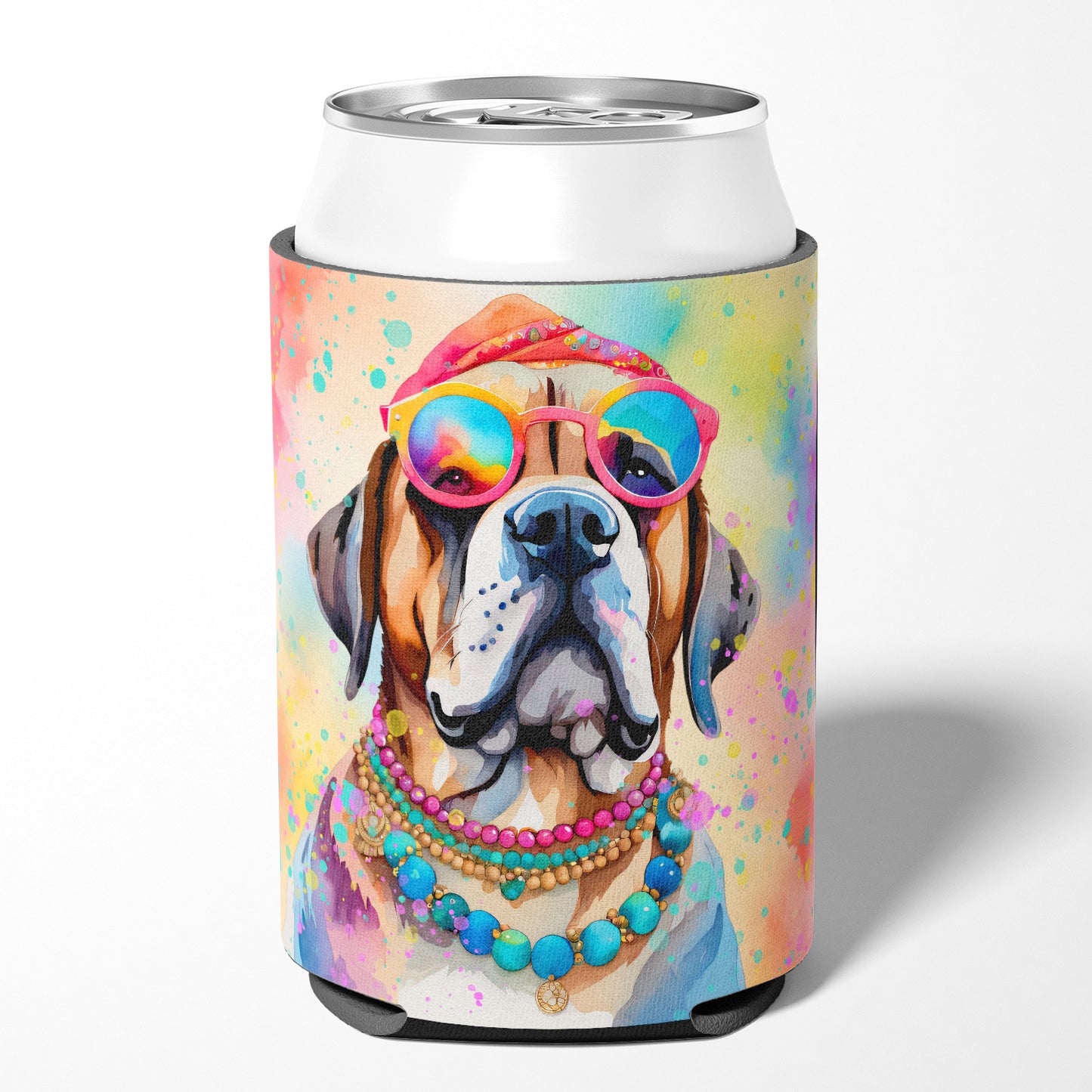 Mastiff Hippie Dawg Can or Bottle Hugger