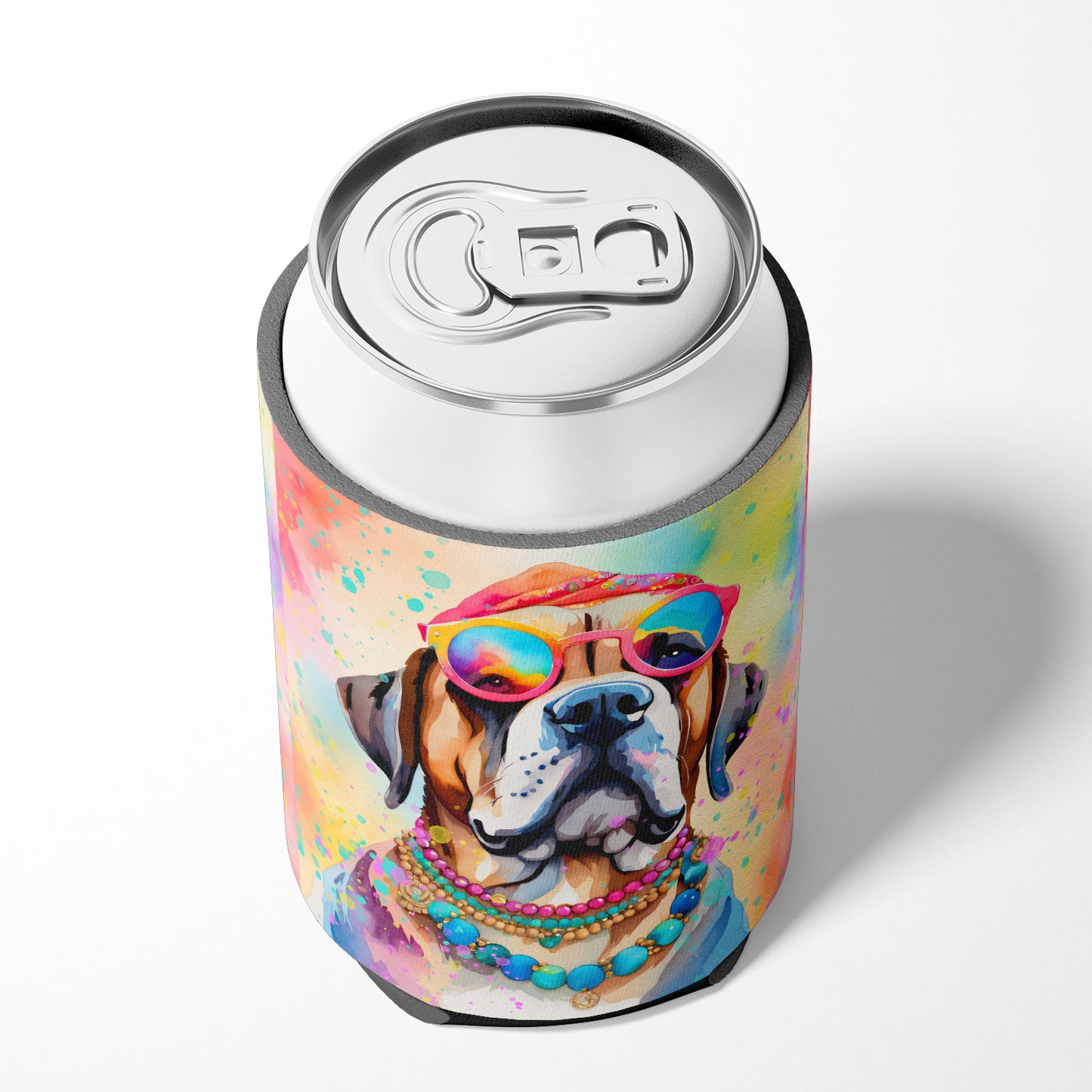 Mastiff Hippie Dawg Can or Bottle Hugger
