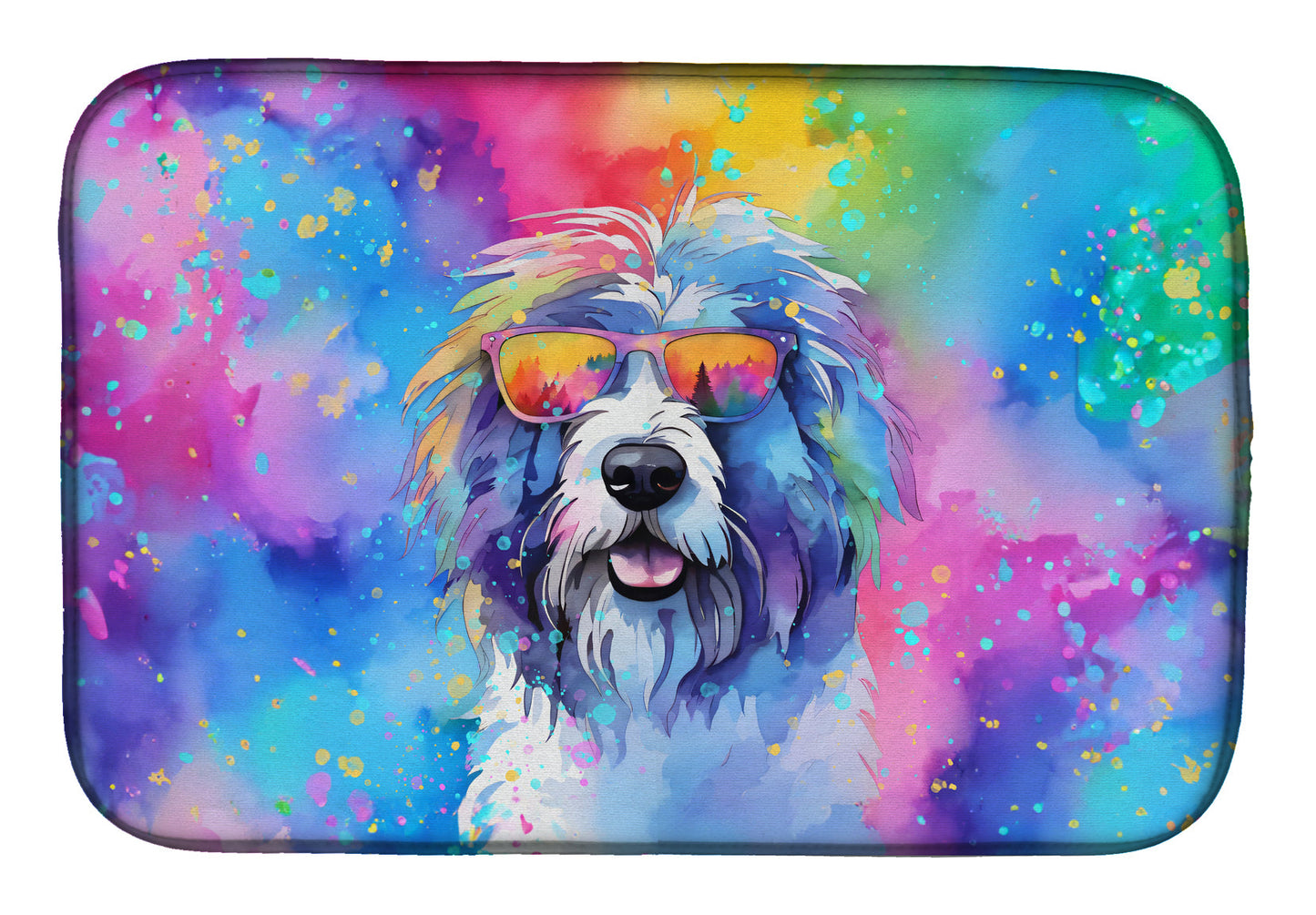 Buy this Old English Sheepdog Hippie Dawg Dish Drying Mat