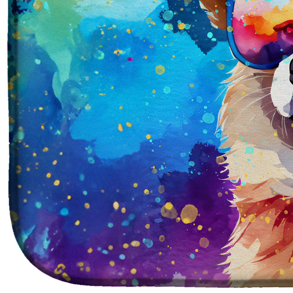 Pomeranian Hippie Dawg Dish Drying Mat