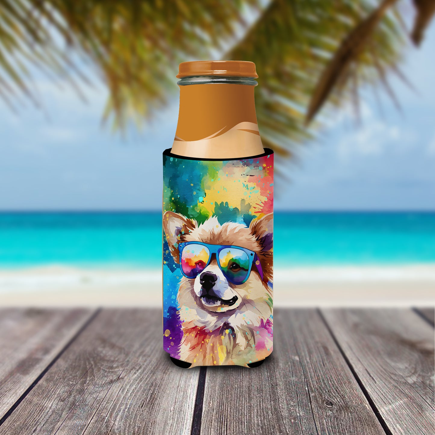 Pomeranian Hippie Dawg Hugger for Ultra Slim Cans