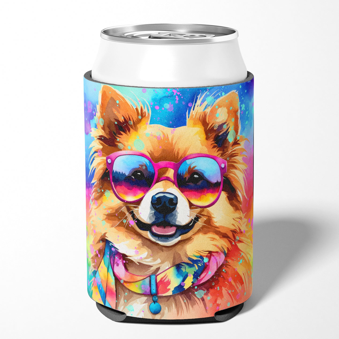 Pomeranian Hippie Dawg Can or Bottle Hugger