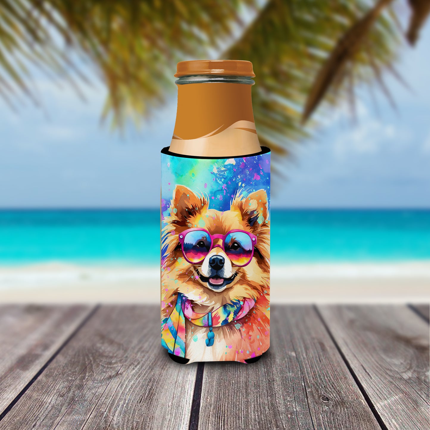 Pomeranian Hippie Dawg Hugger for Ultra Slim Cans