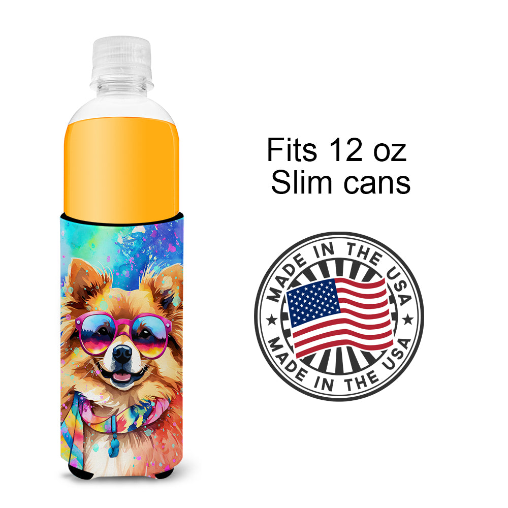 Pomeranian Hippie Dawg Hugger for Ultra Slim Cans