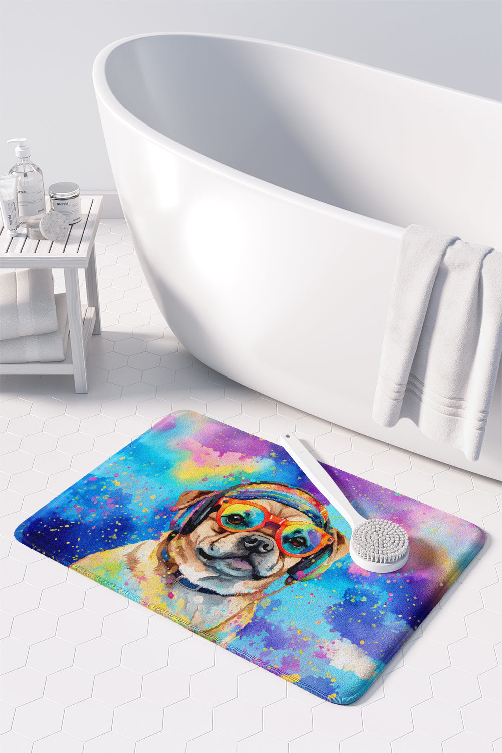 Pug Hippie Dawg Memory Foam Kitchen Mat