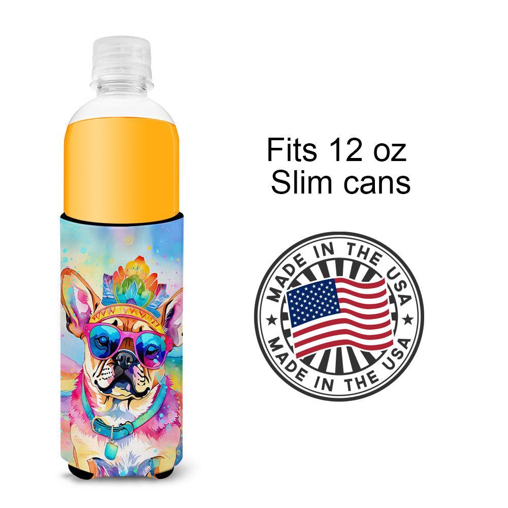 Pug Hippie Dawg Hugger for Ultra Slim Cans