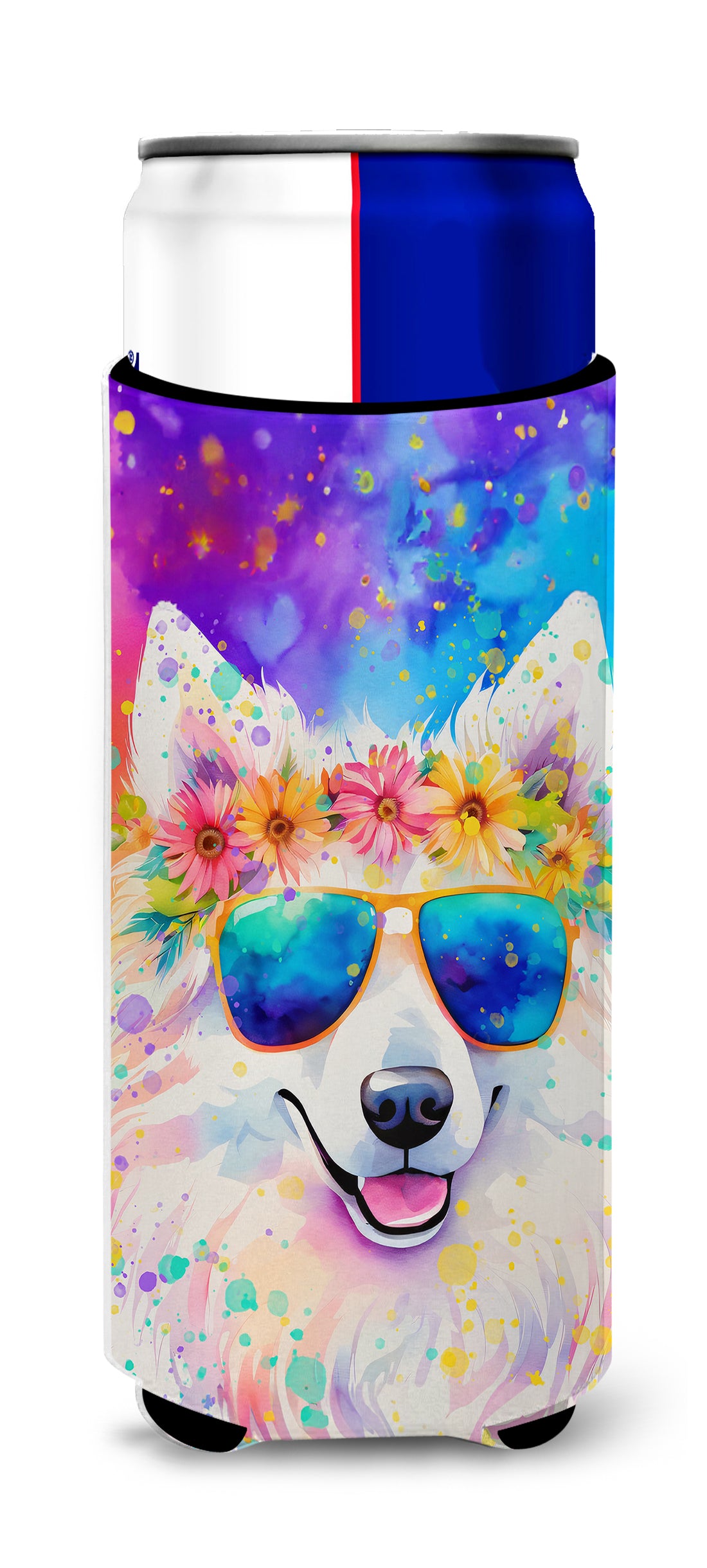 Buy this Samoyed Hippie Dawg Hugger for Ultra Slim Cans