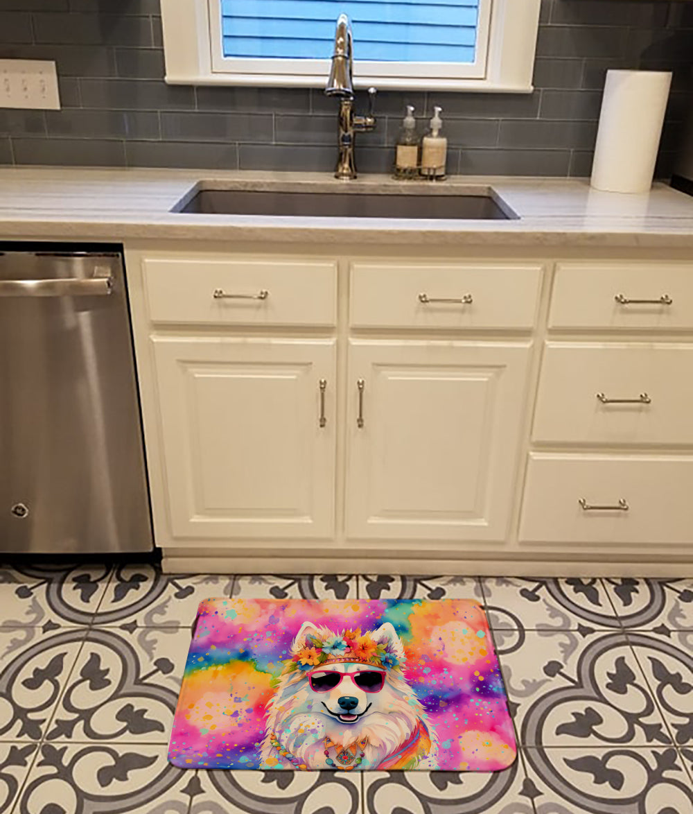 Samoyed Hippie Dawg Memory Foam Kitchen Mat