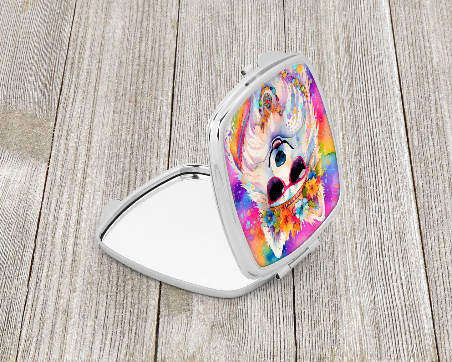 Samoyed Hippie Dawg Compact Mirror