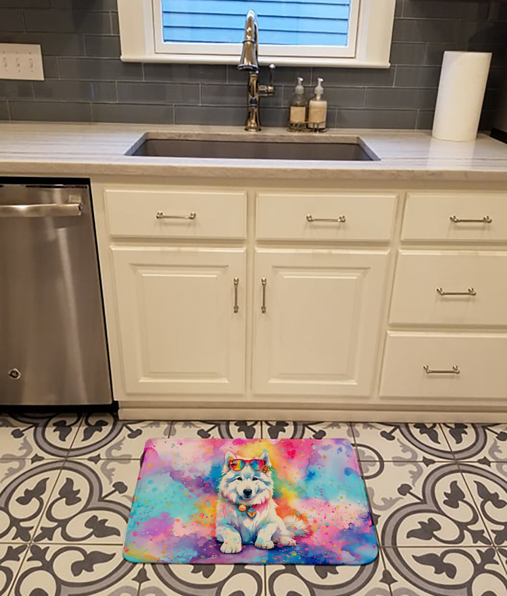 Samoyed Hippie Dawg Memory Foam Kitchen Mat