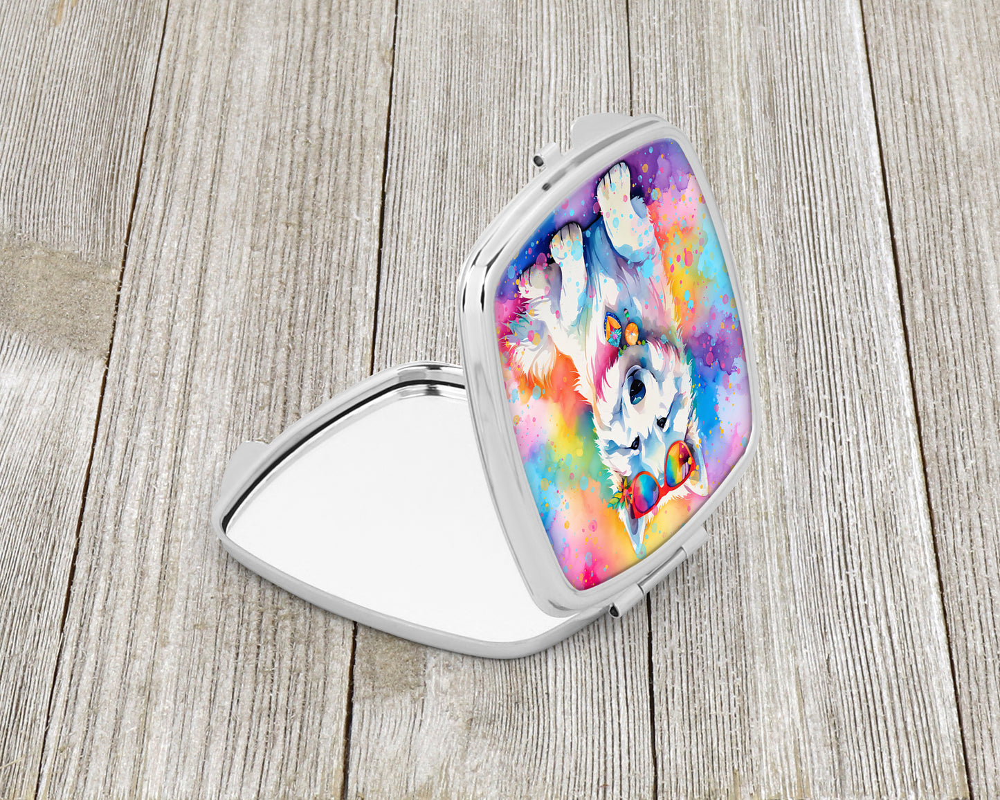 Samoyed Hippie Dawg Compact Mirror