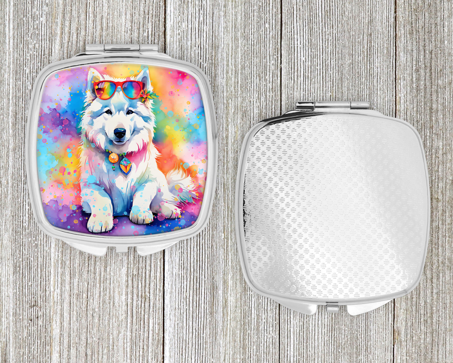 Samoyed Hippie Dawg Compact Mirror