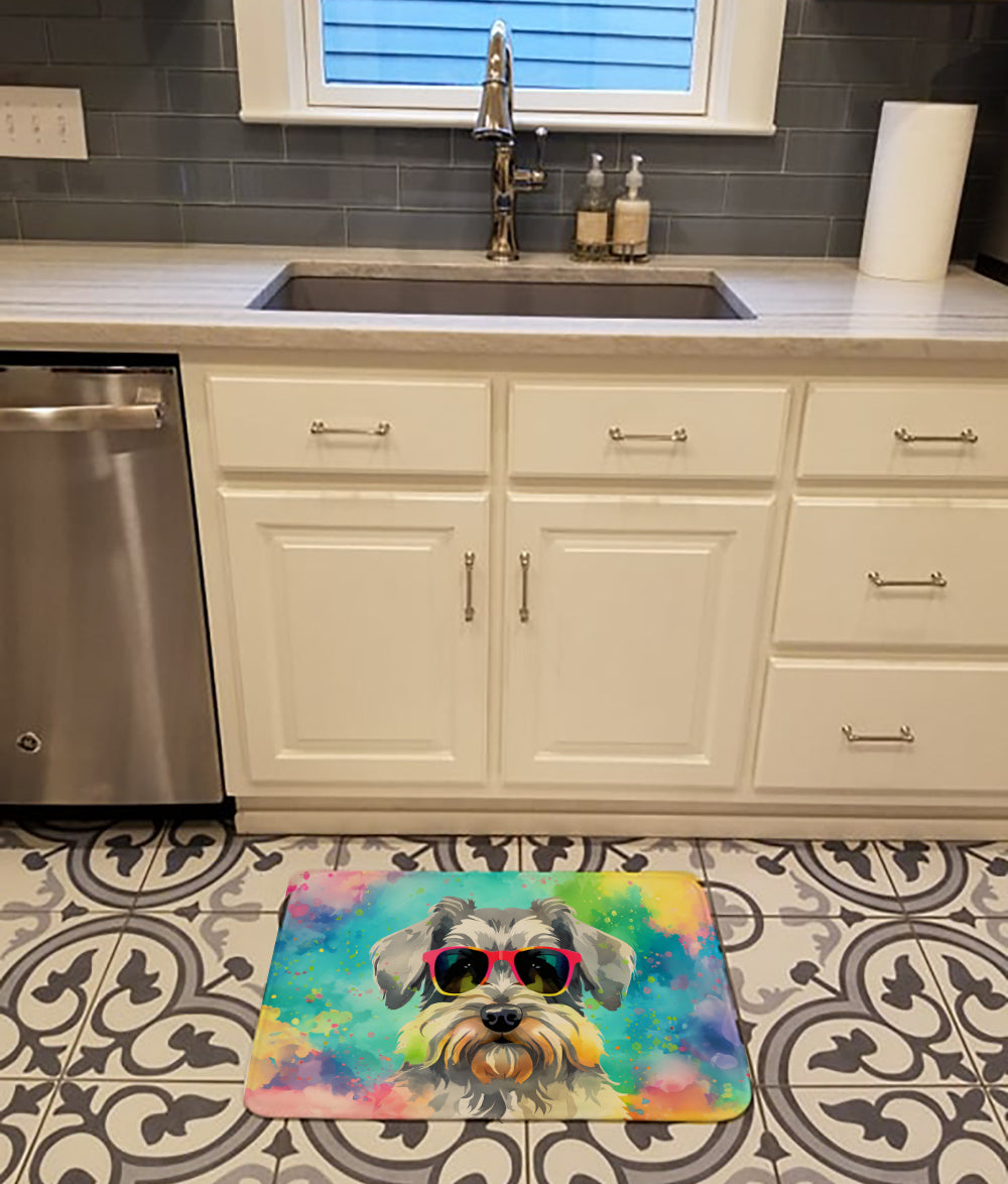 Schnauzer Hippie Dawg Memory Foam Kitchen Mat