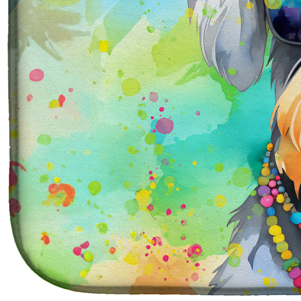 Schnauzer Hippie Dawg Dish Drying Mat