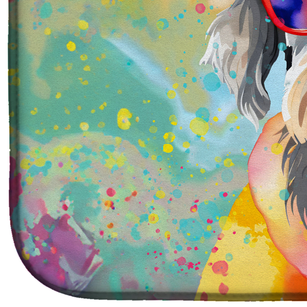 Schnauzer Hippie Dawg Dish Drying Mat