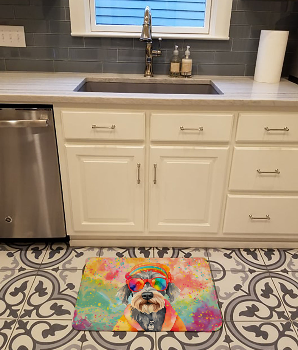 Schnauzer Hippie Dawg Memory Foam Kitchen Mat