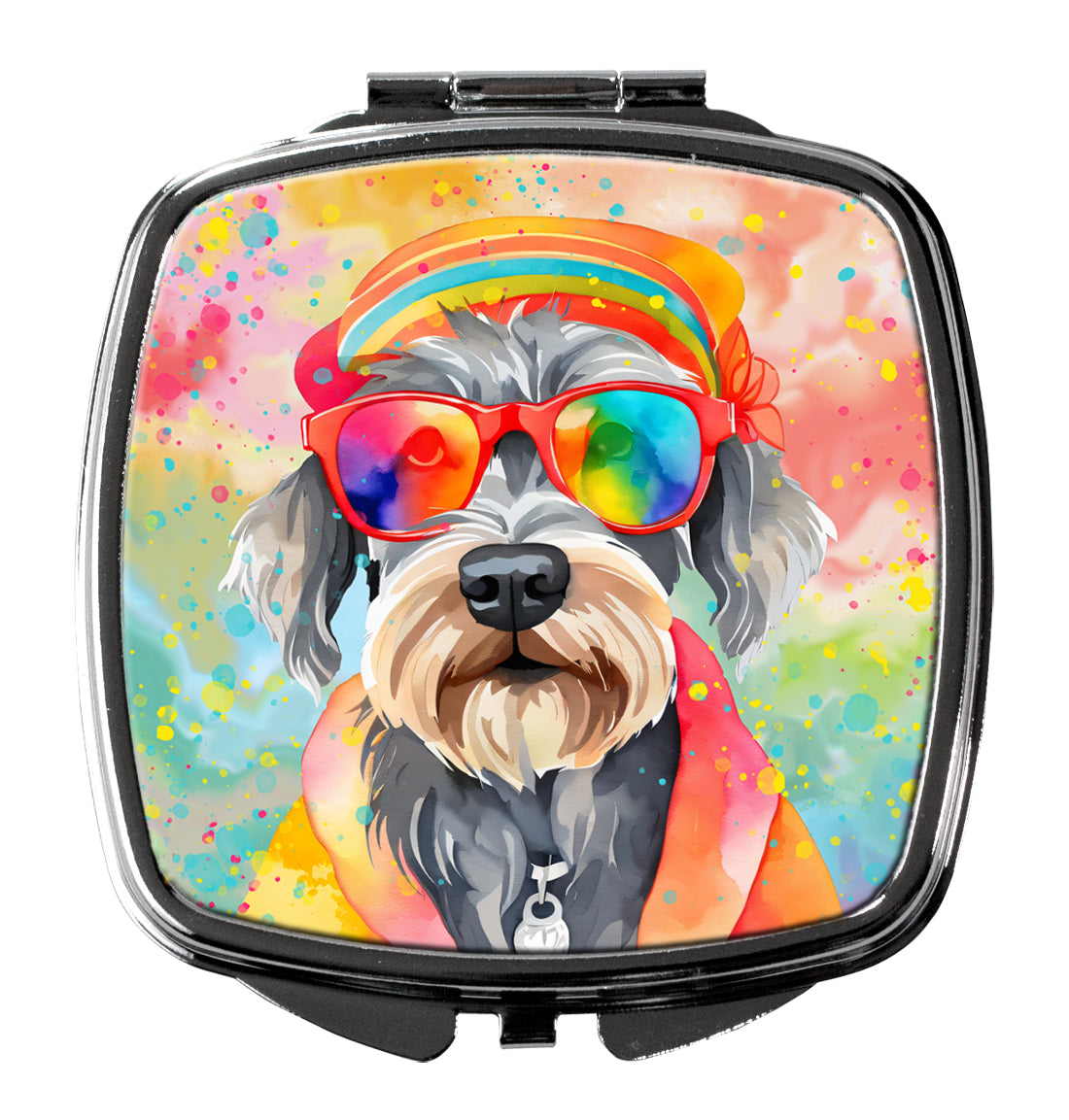 Buy this Schnauzer Hippie Dawg Compact Mirror