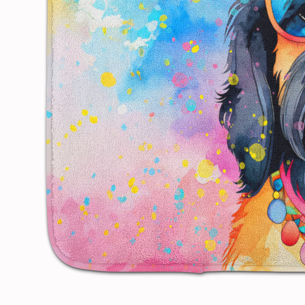 Scottish Terrier Hippie Dawg Memory Foam Kitchen Mat