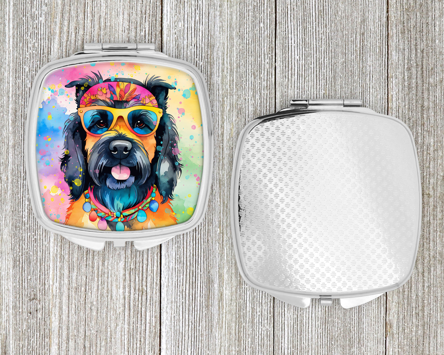 Scottish Terrier Hippie Dawg Compact Mirror