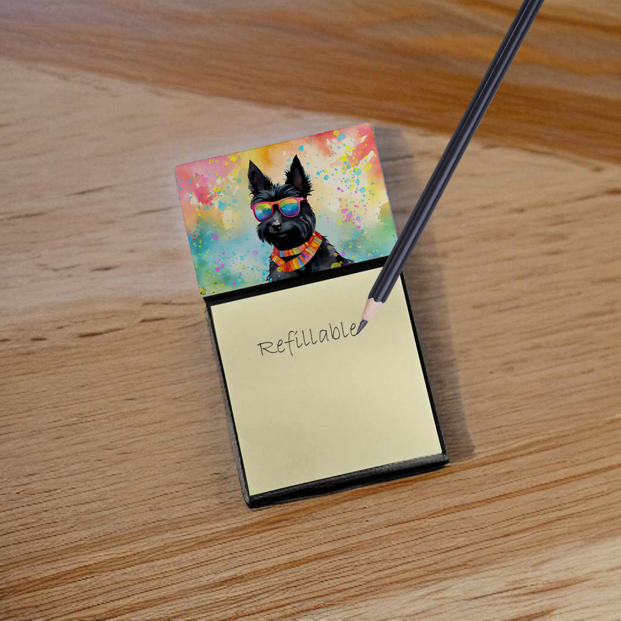 Scottish Terrier Hippie Dawg Sticky Note Holder