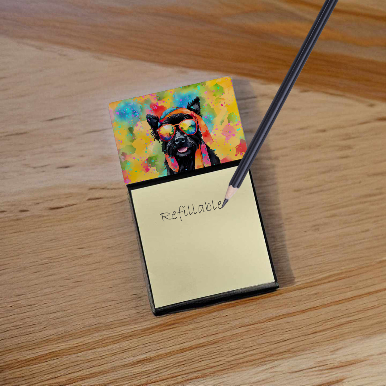 Scottish Terrier Hippie Dawg Sticky Note Holder