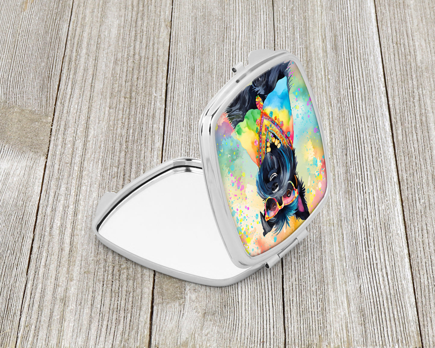 Scottish Terrier Hippie Dawg Compact Mirror