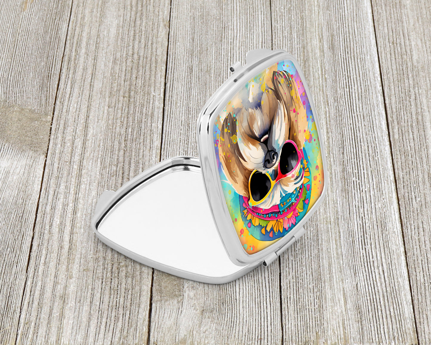 Shih Tzu Hippie Dawg Compact Mirror