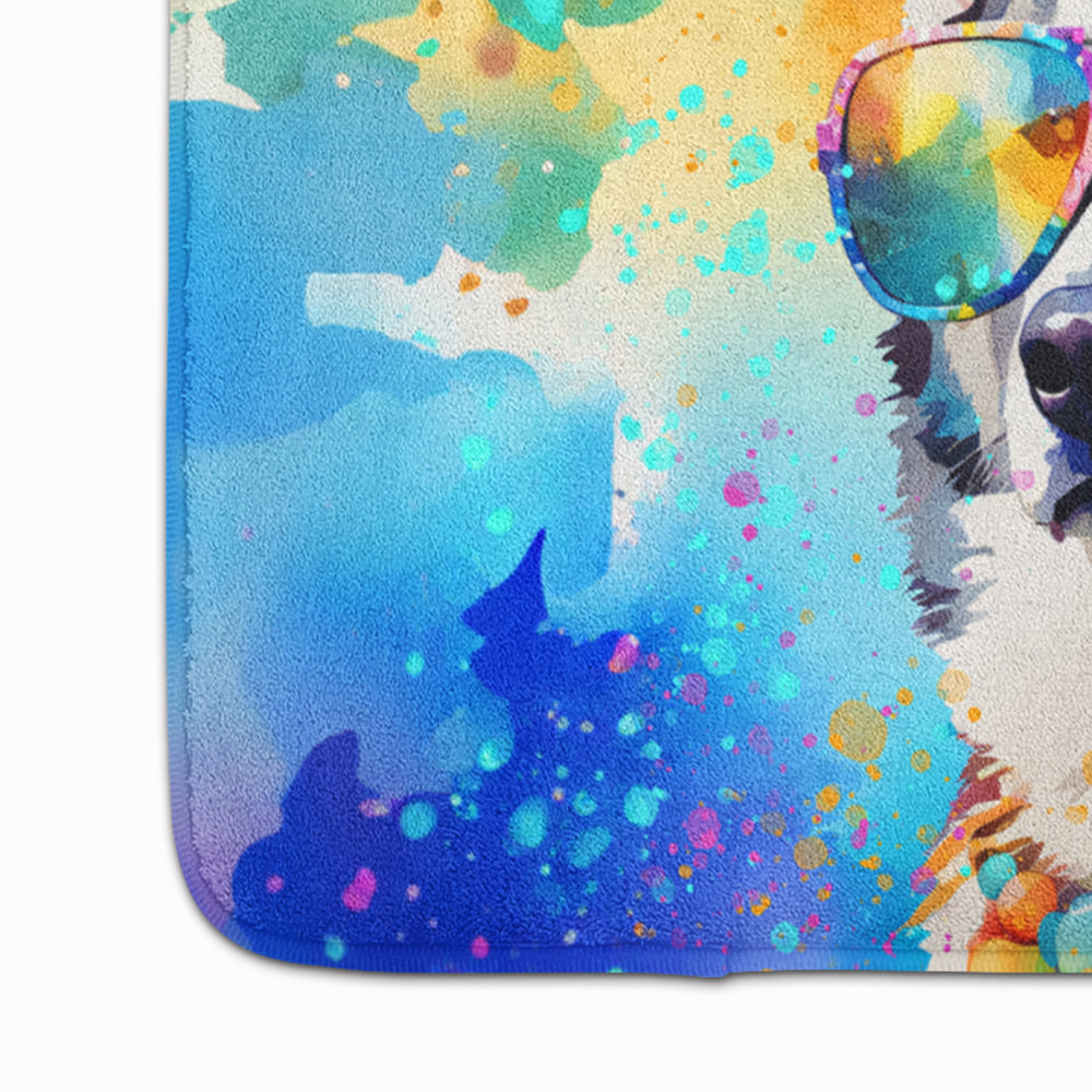 Siberian Husky Hippie Dawg Memory Foam Kitchen Mat