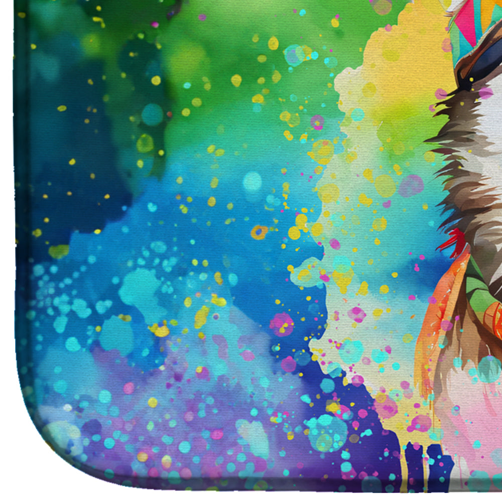 Siberian Husky Hippie Dawg Dish Drying Mat