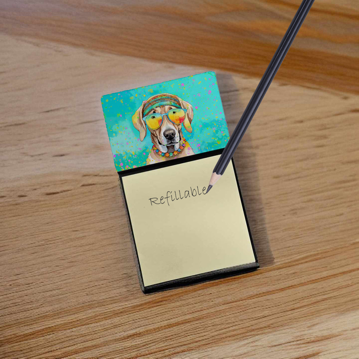 Weimaraner Hippie Dawg Sticky Note Holder