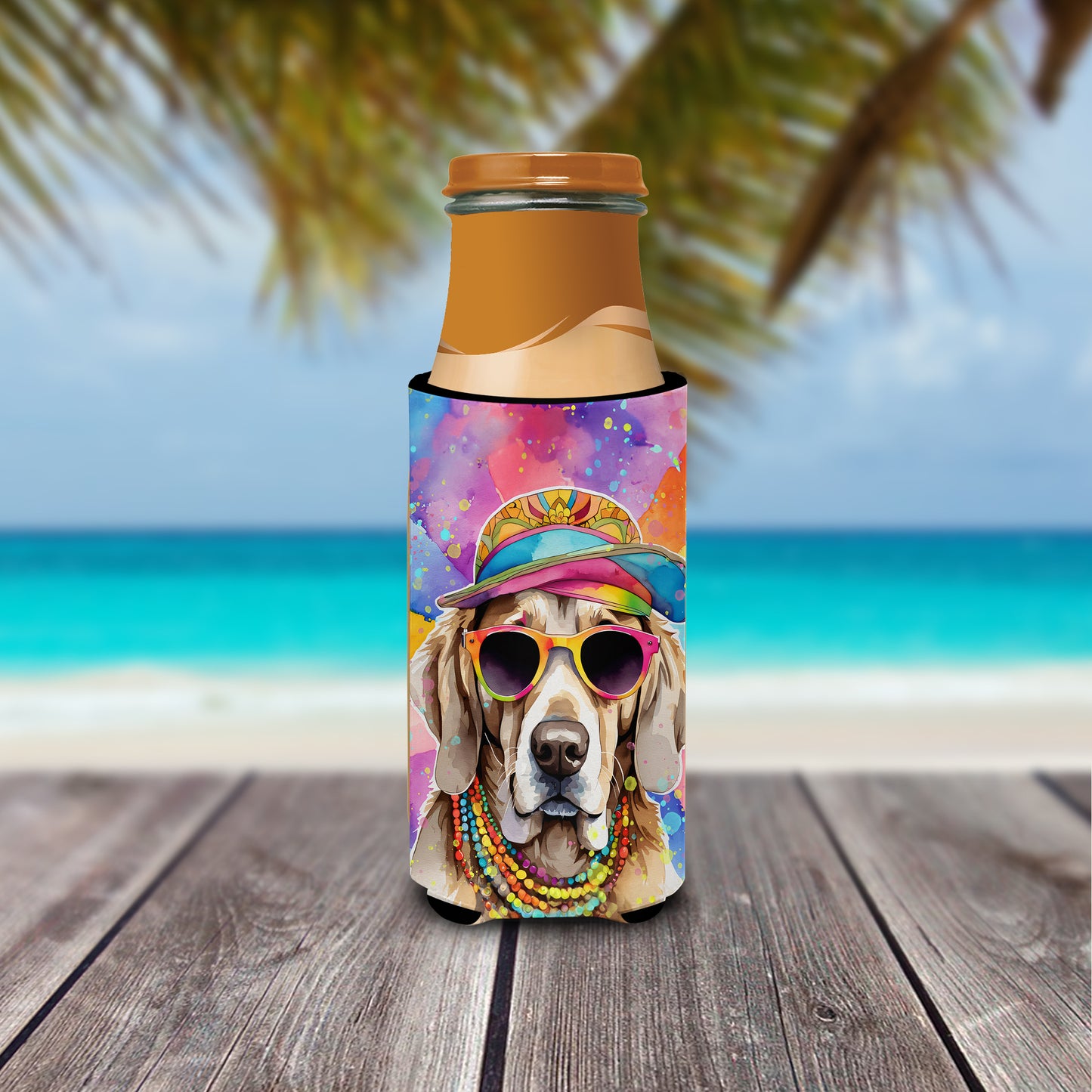 Weimaraner Hippie Dawg Hugger for Ultra Slim Cans