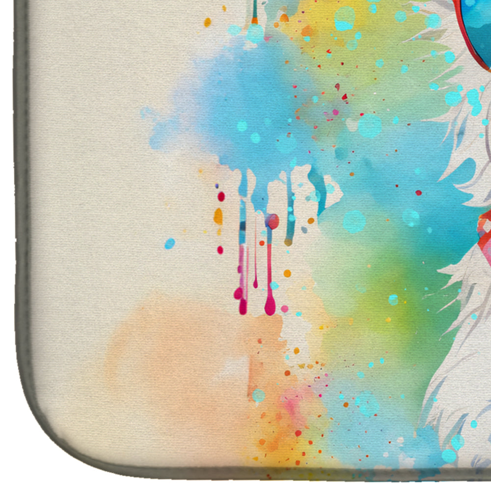 Westie Hippie Dawg Dish Drying Mat