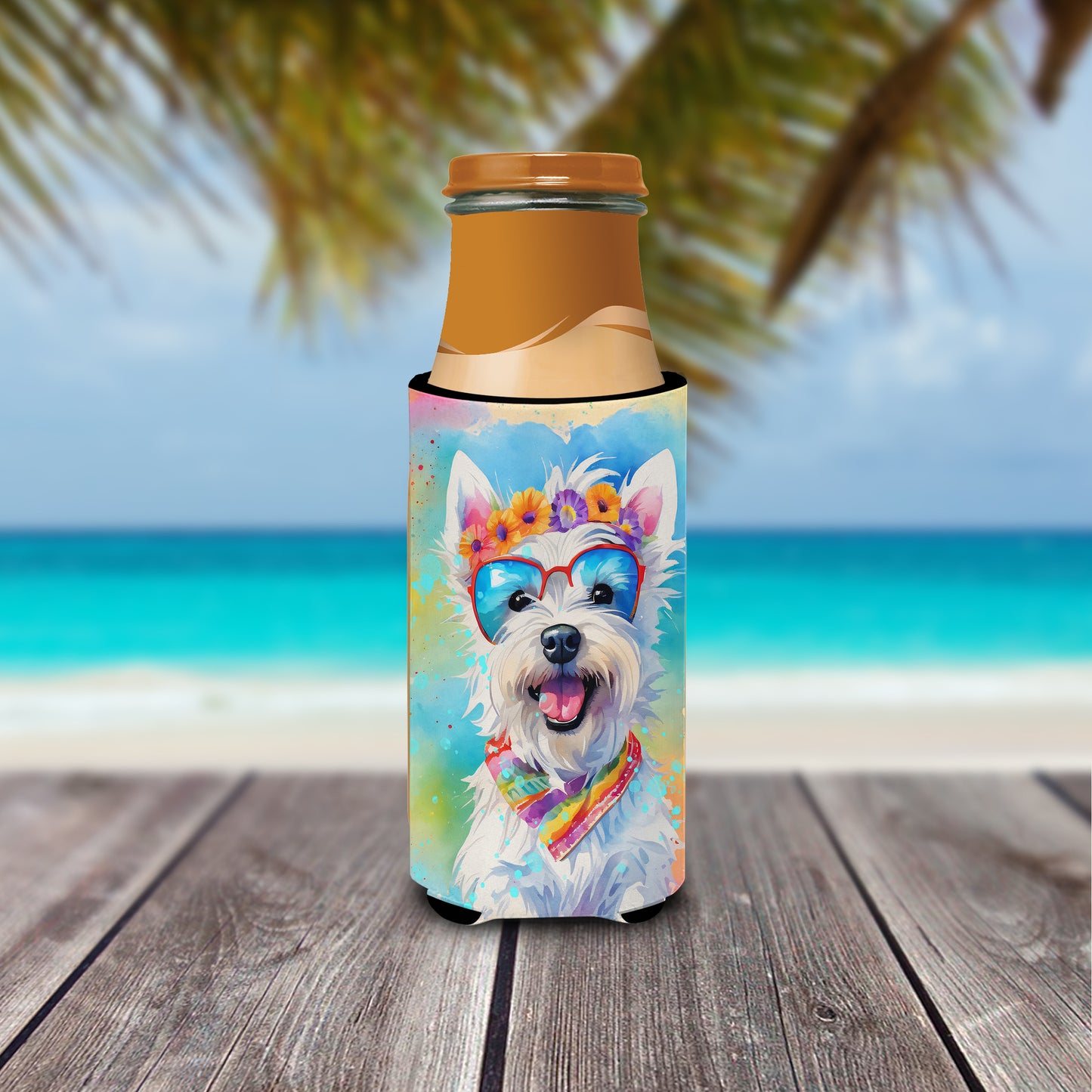 Westie Hippie Dawg Hugger for Ultra Slim Cans