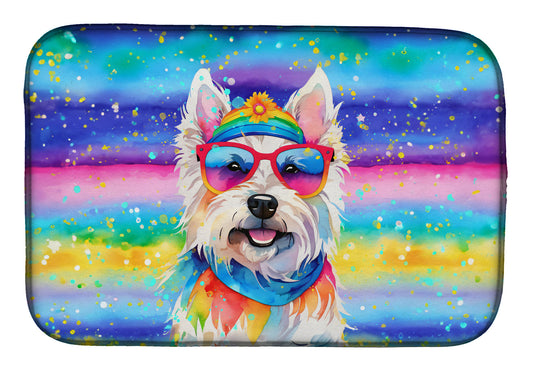 Buy this Westie Hippie Dawg Dish Drying Mat