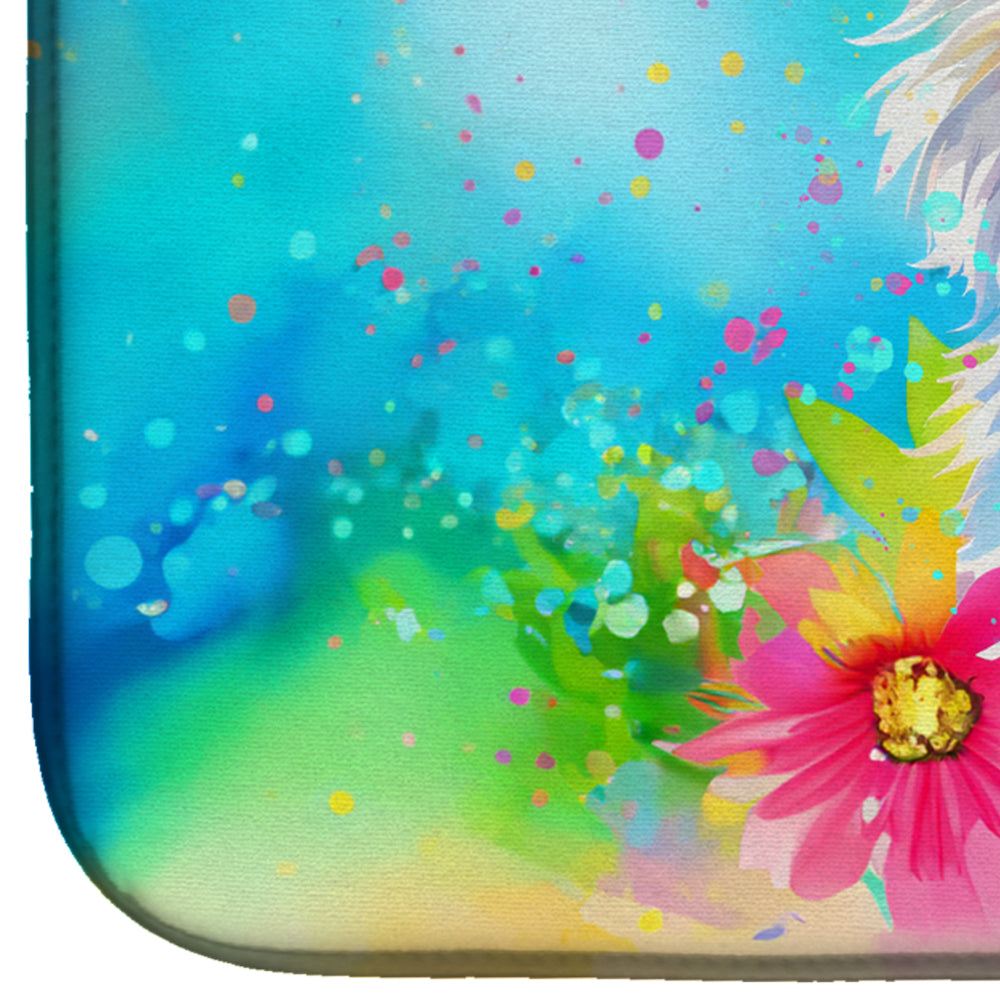 Westie Hippie Dawg Dish Drying Mat