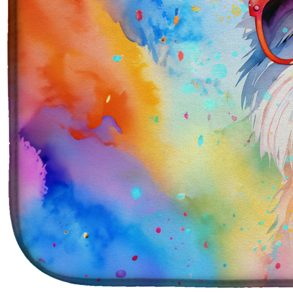 Westie Hippie Dawg Dish Drying Mat