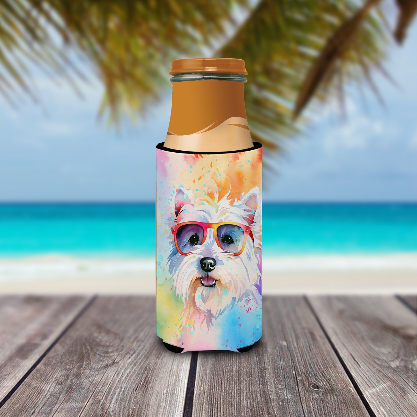 Westie Hippie Dawg Hugger for Ultra Slim Cans