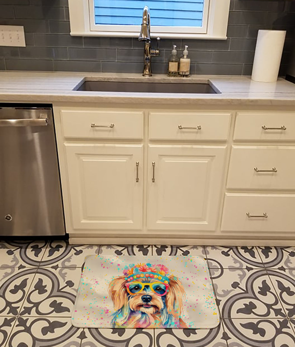 Yorkshire Terrier Hippie Dawg Memory Foam Kitchen Mat