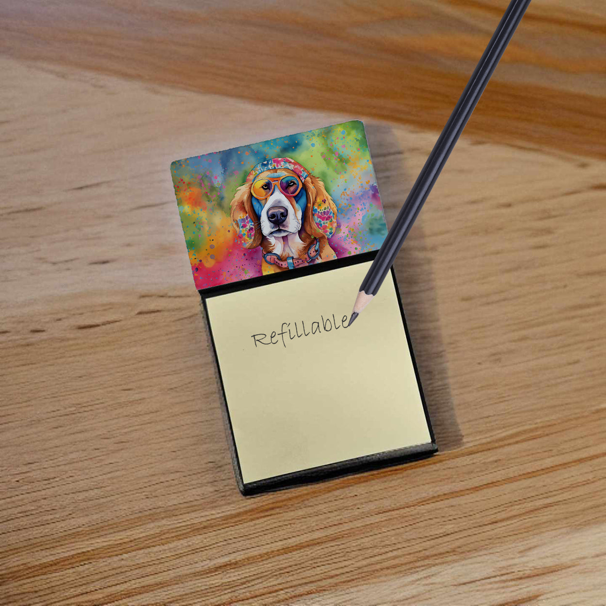 Hippie Dawg Sticky Note Holder