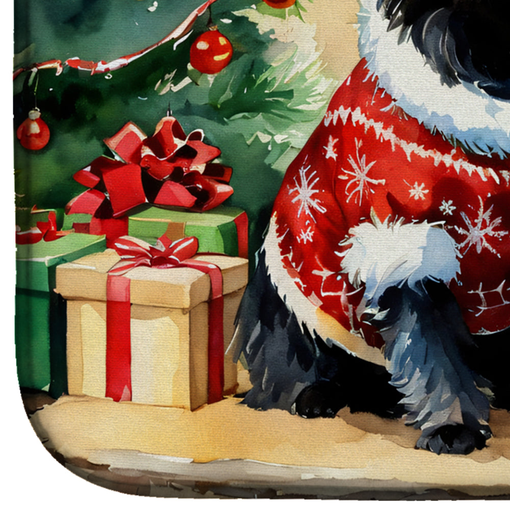 Affenpinscher Cozy Christmas Dish Drying Mat