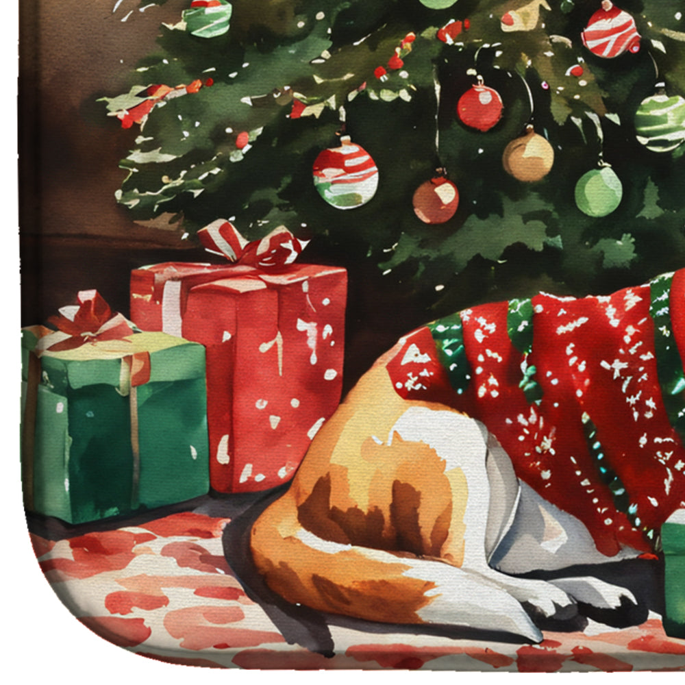 American Foxhound Cozy Christmas Dish Drying Mat