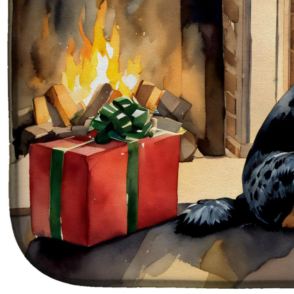 Australian Cattle Dog Cozy Christmas Dish Drying Mat