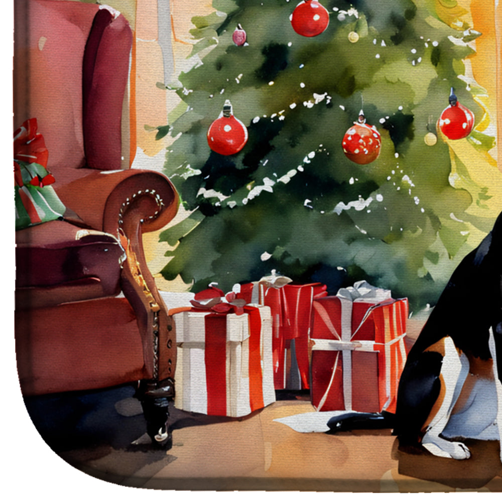 Basenji Cozy Christmas Dish Drying Mat