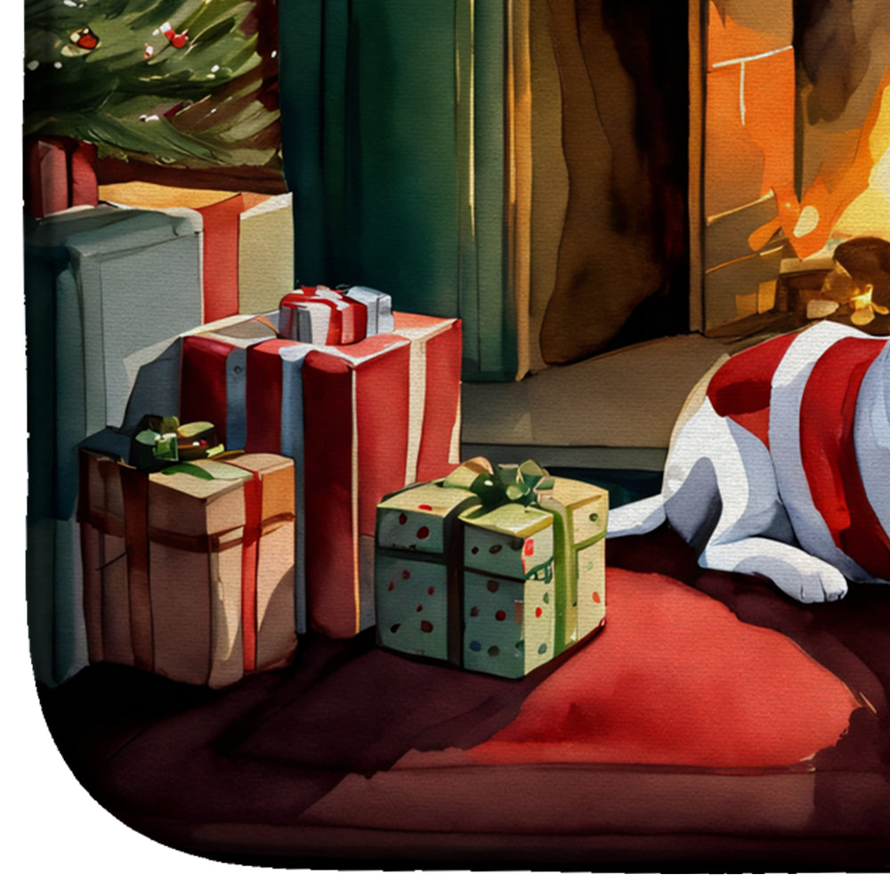 Beagle Cozy Christmas Dish Drying Mat