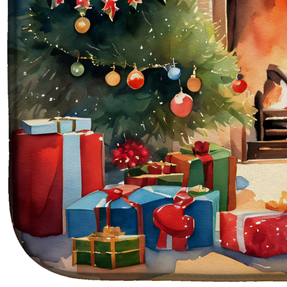 Bouvier des Flandres Cozy Christmas Dish Drying Mat