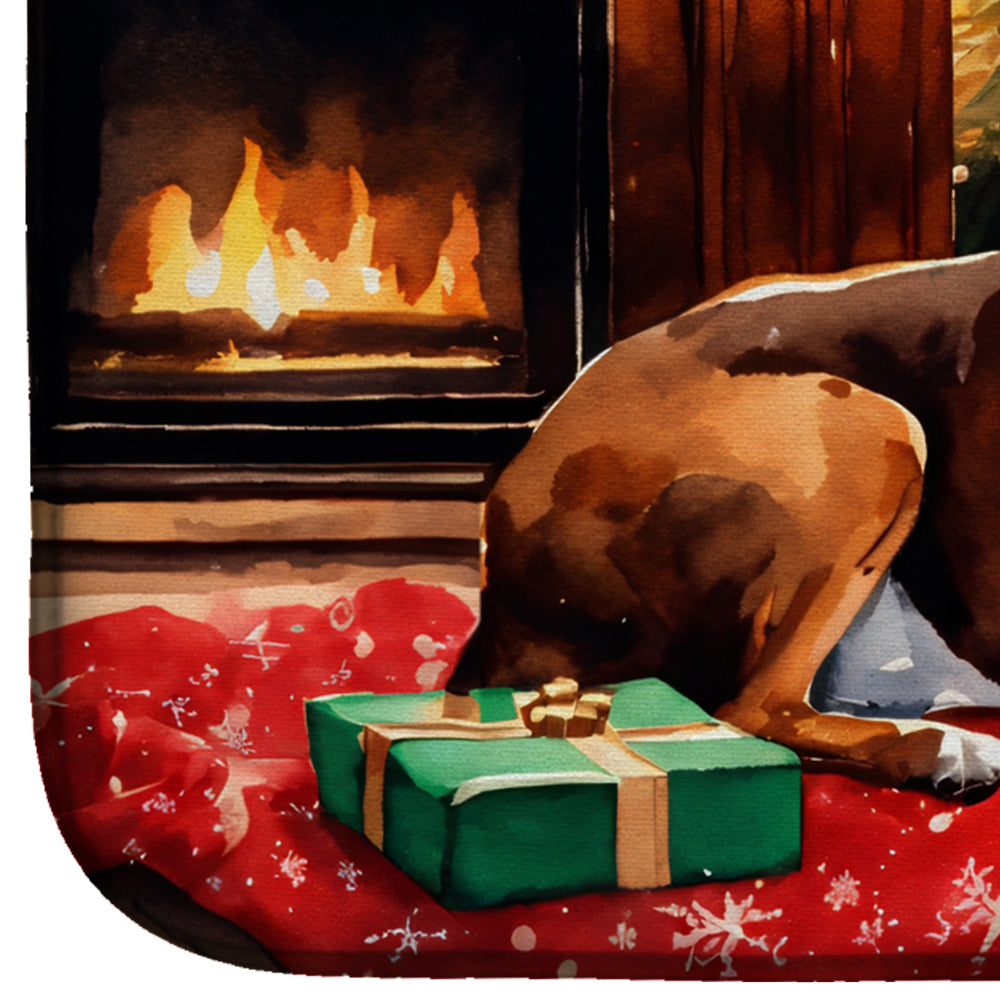 Boxer Cozy Christmas Dish Drying Mat