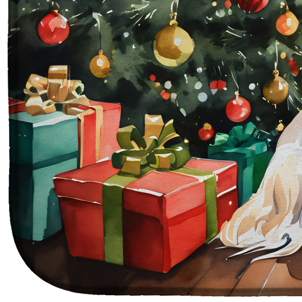 Cavalier Spaniel Cozy Christmas Dish Drying Mat