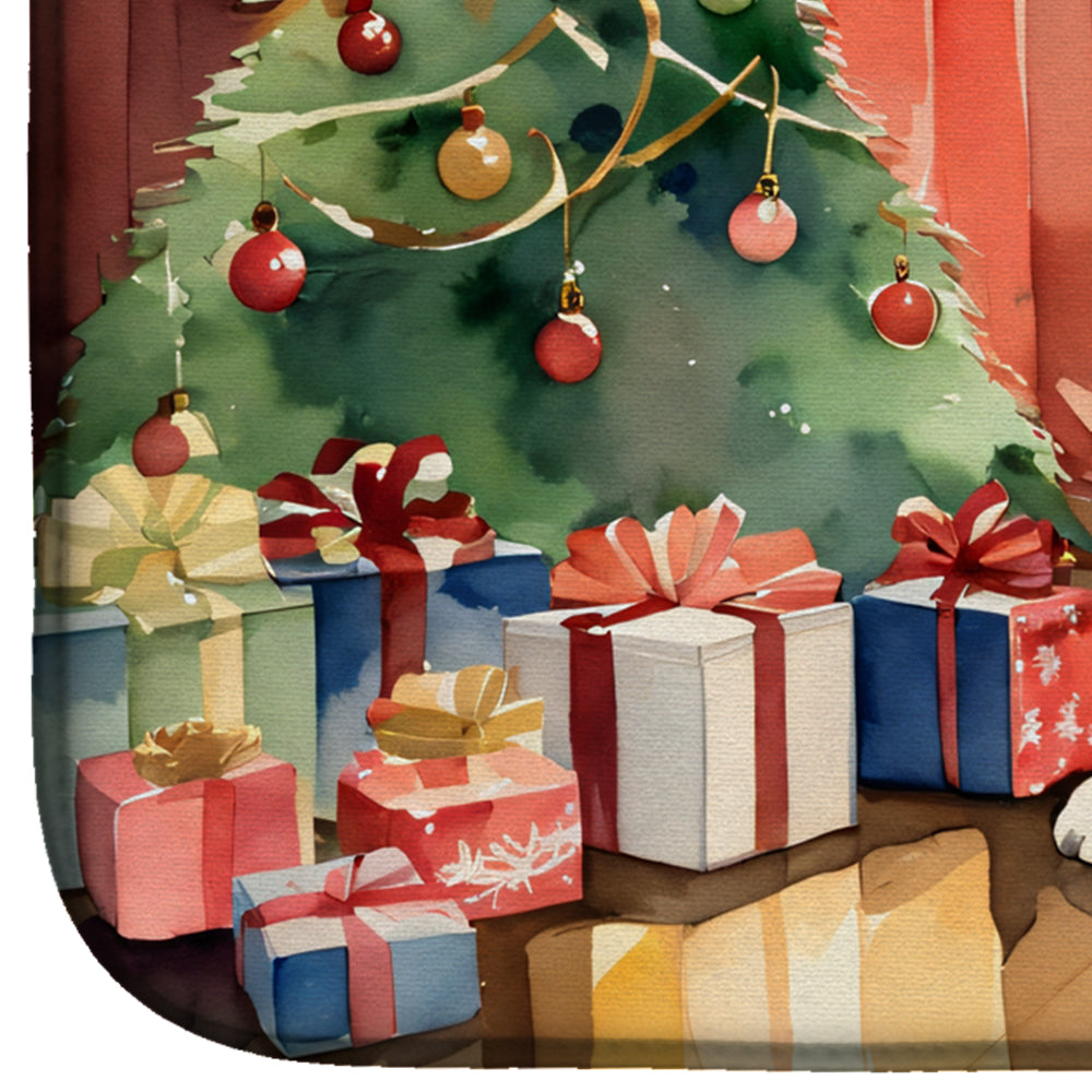 Chow Chow Cozy Christmas Dish Drying Mat