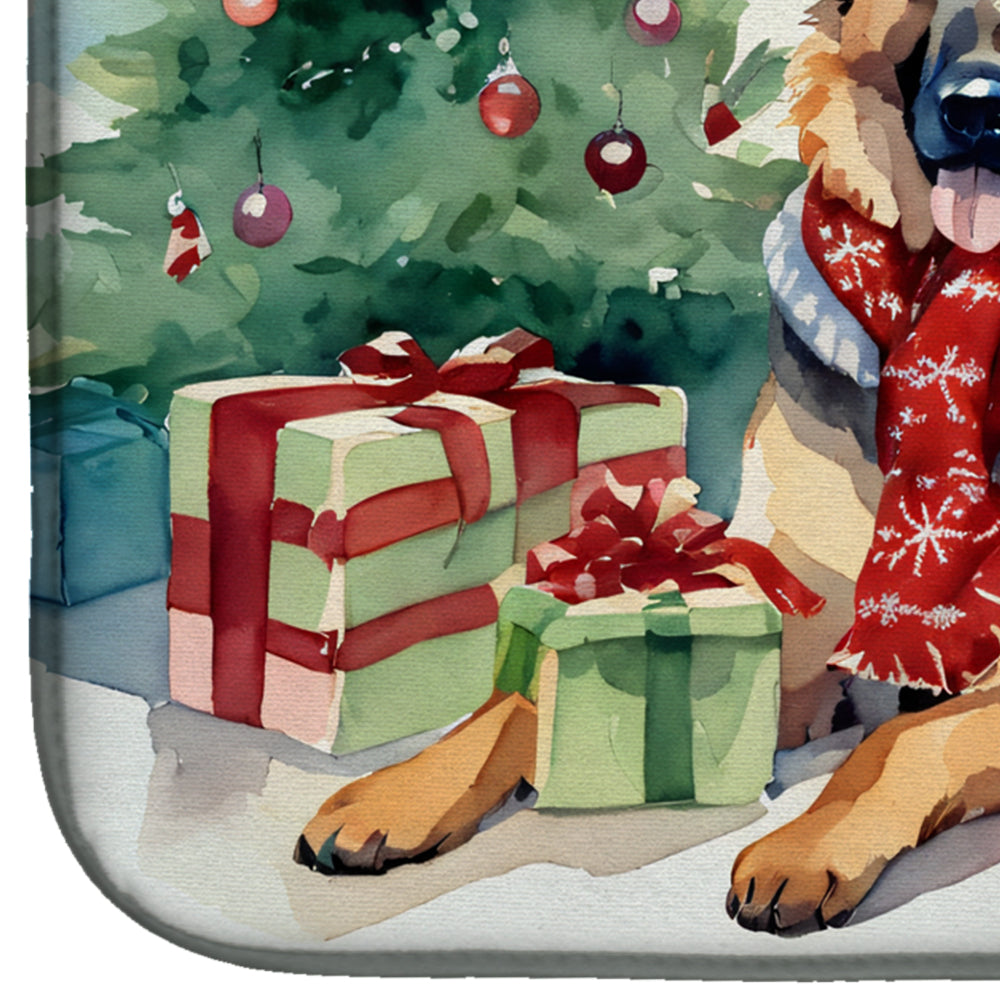 German Shepherd Cozy Christmas Dish Drying Mat